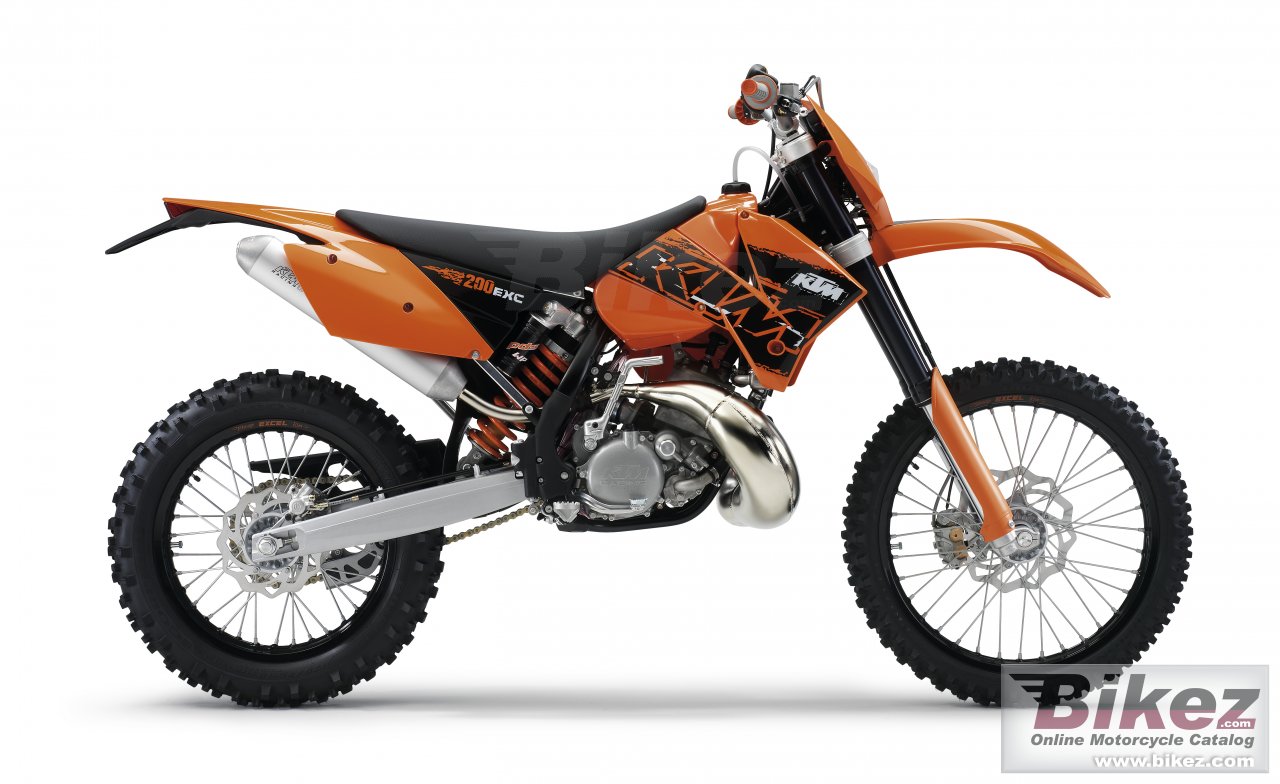Big KTM 200 exc picture and wallpaper from Bikez.com